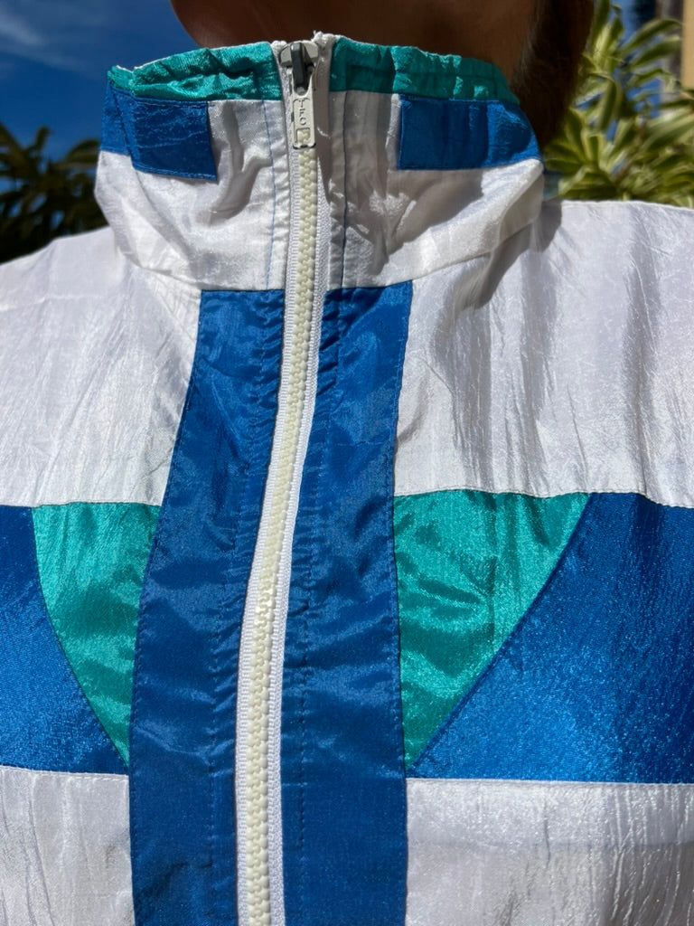 white lightweight trackie