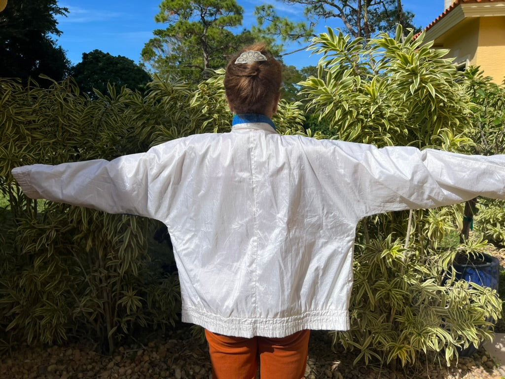 white lightweight trackie