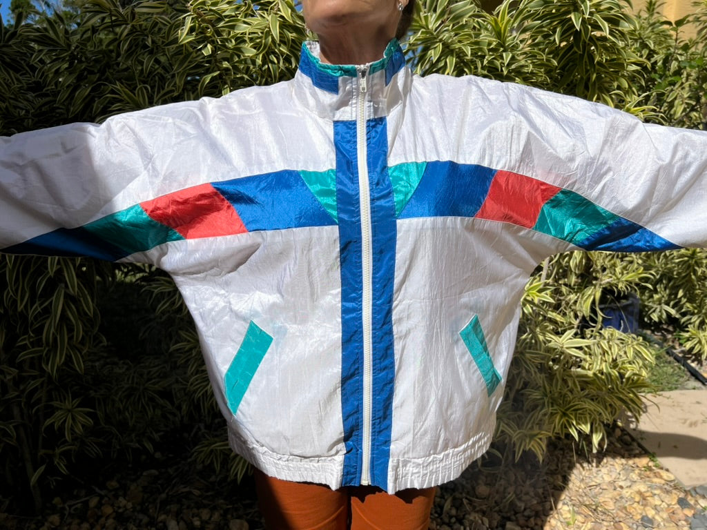 white lightweight trackie