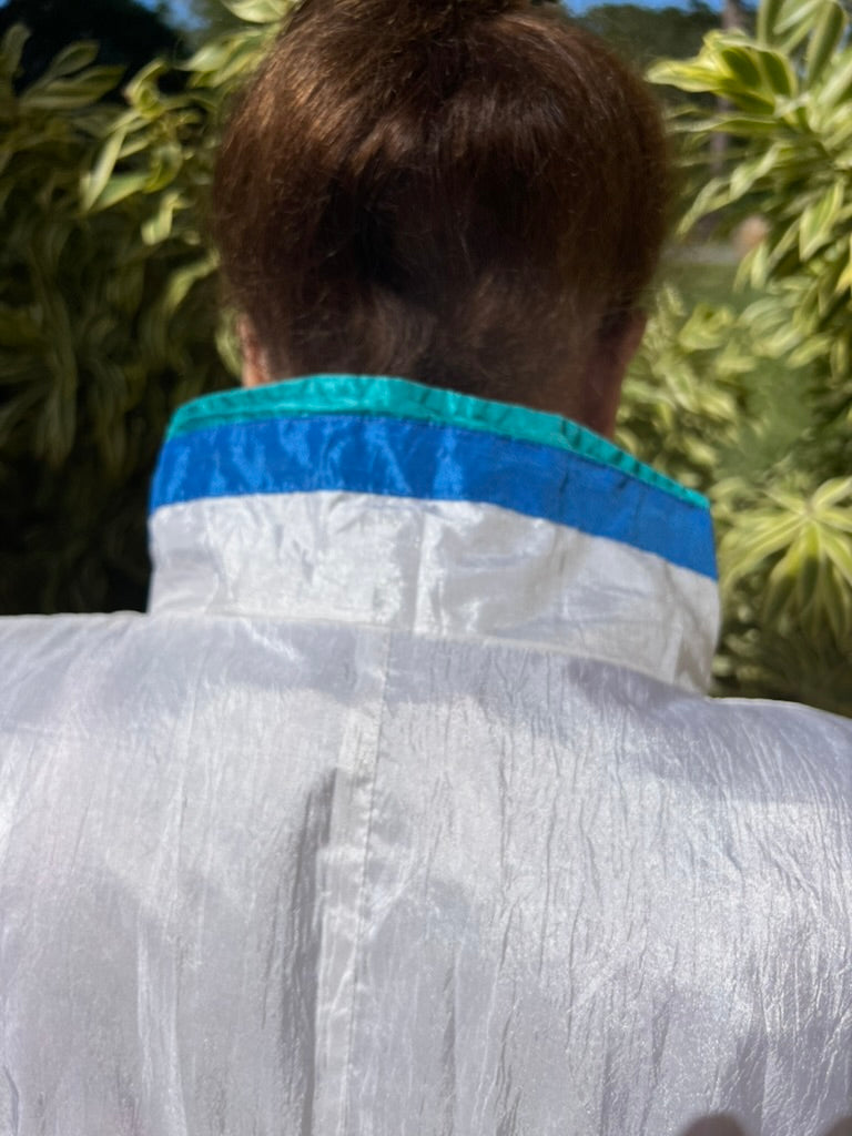 white lightweight trackie