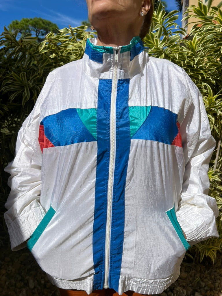 white lightweight trackie