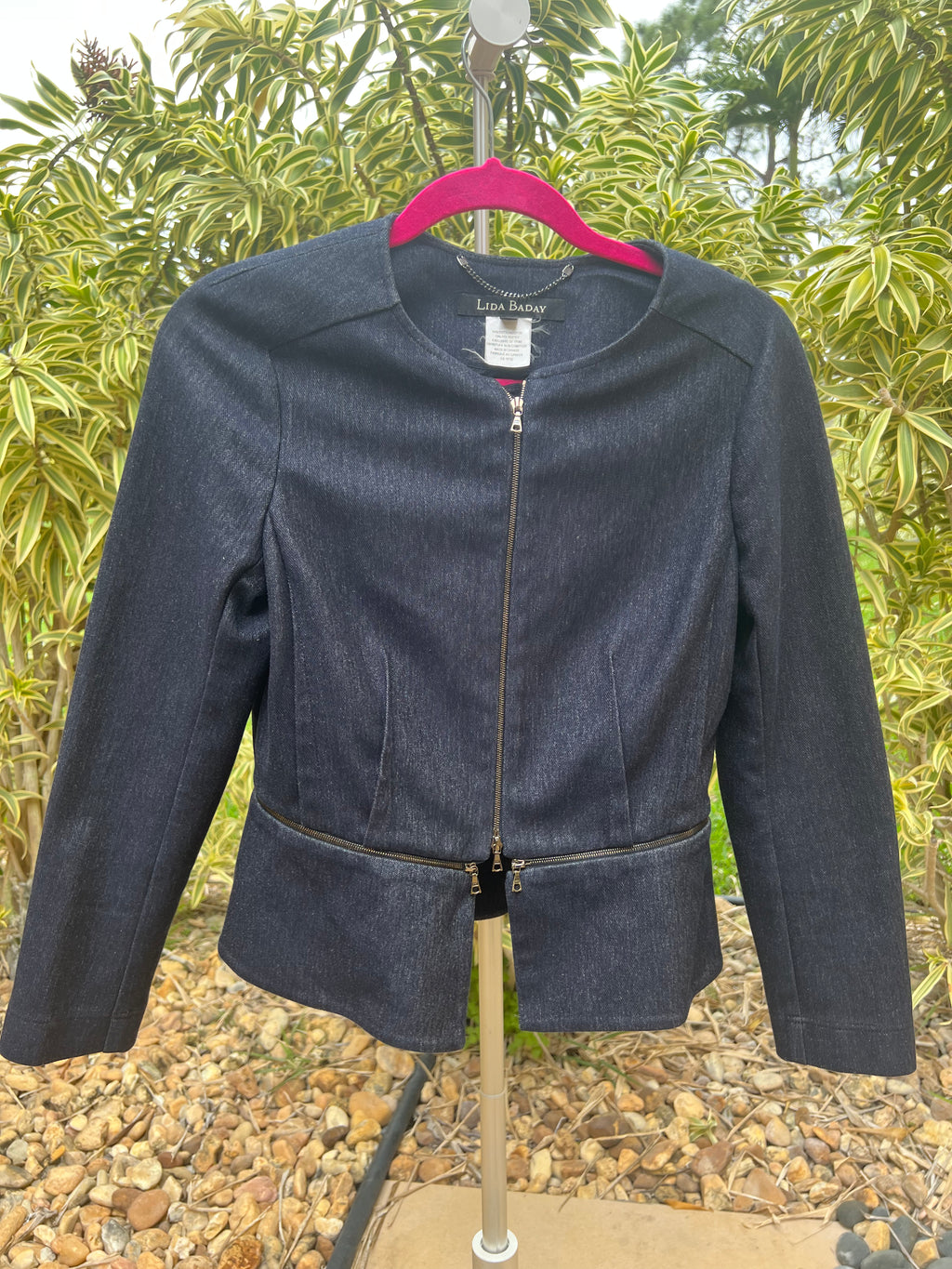 LIDA BADAY Peplum Zipper Jacket