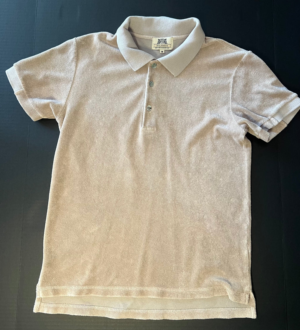 JUICY COUTURE Beige Terrycloth Collar Shirt