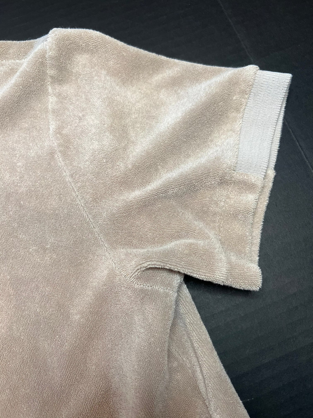 JUICY COUTURE Beige Terrycloth Collar Shirt