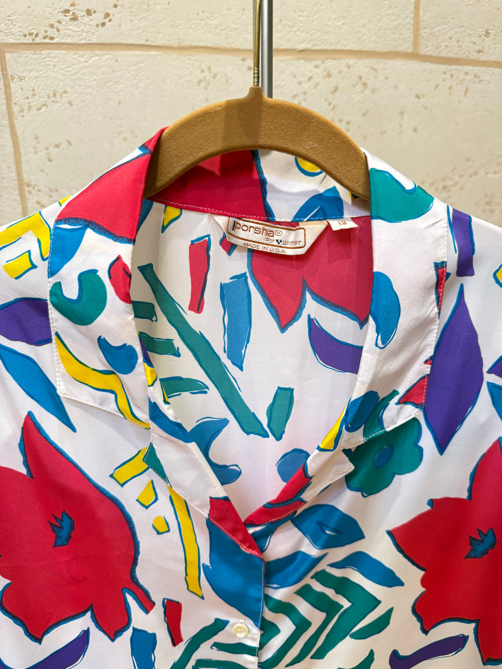 80s short sleeve button up