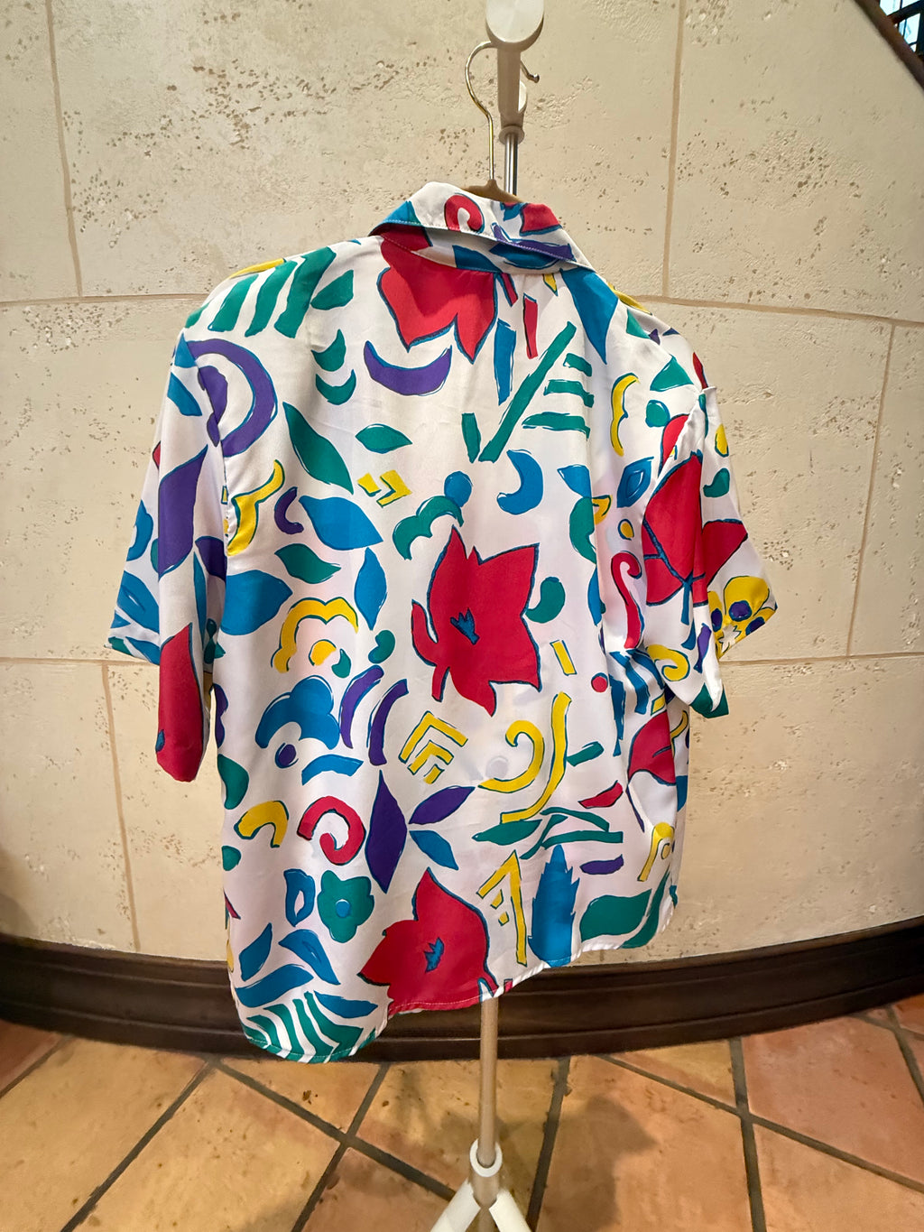 80s short sleeve button up