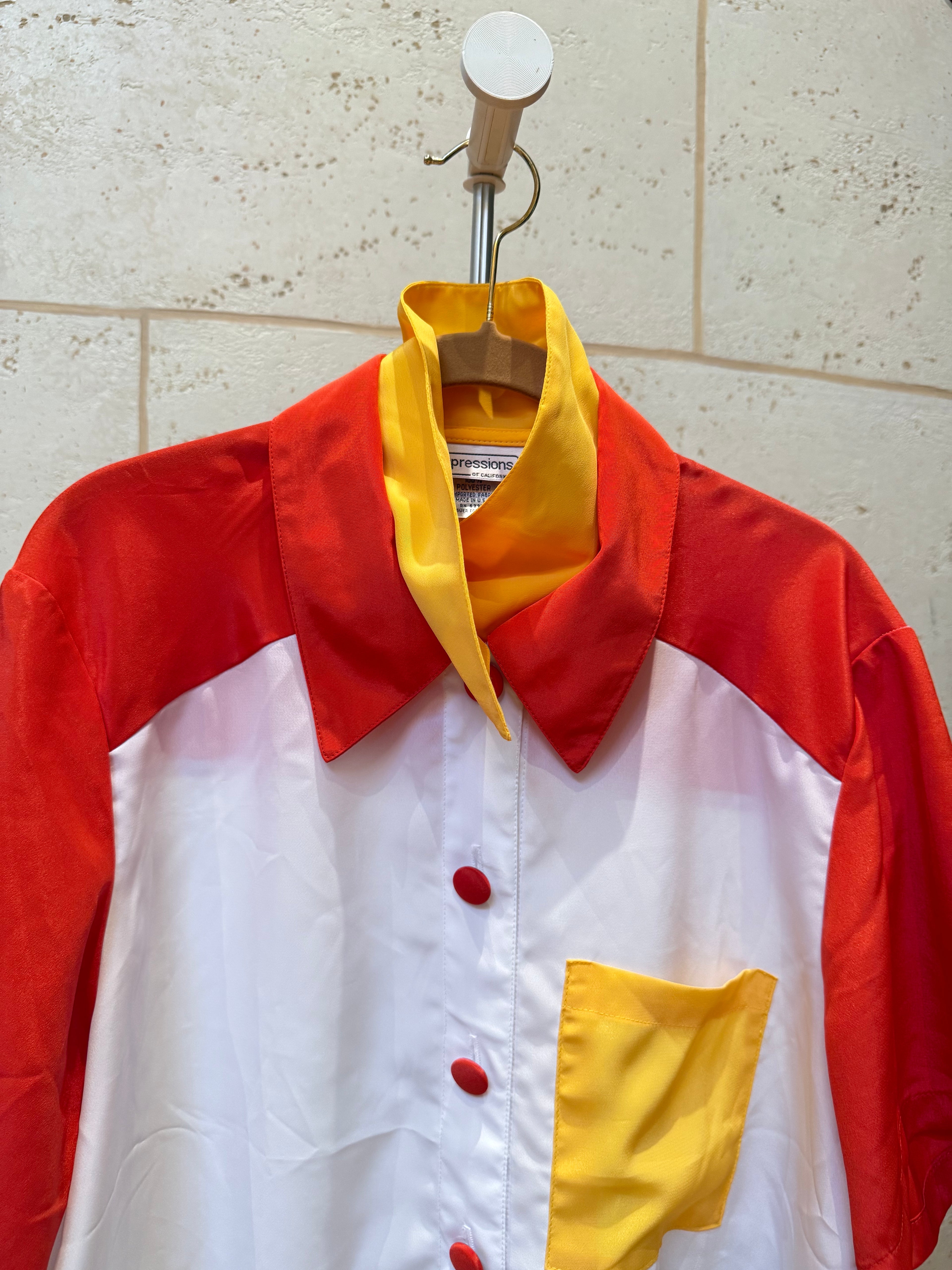 80s Color block short sleeve button down