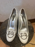 DOLCE & GABBANA White Wedge Pumps