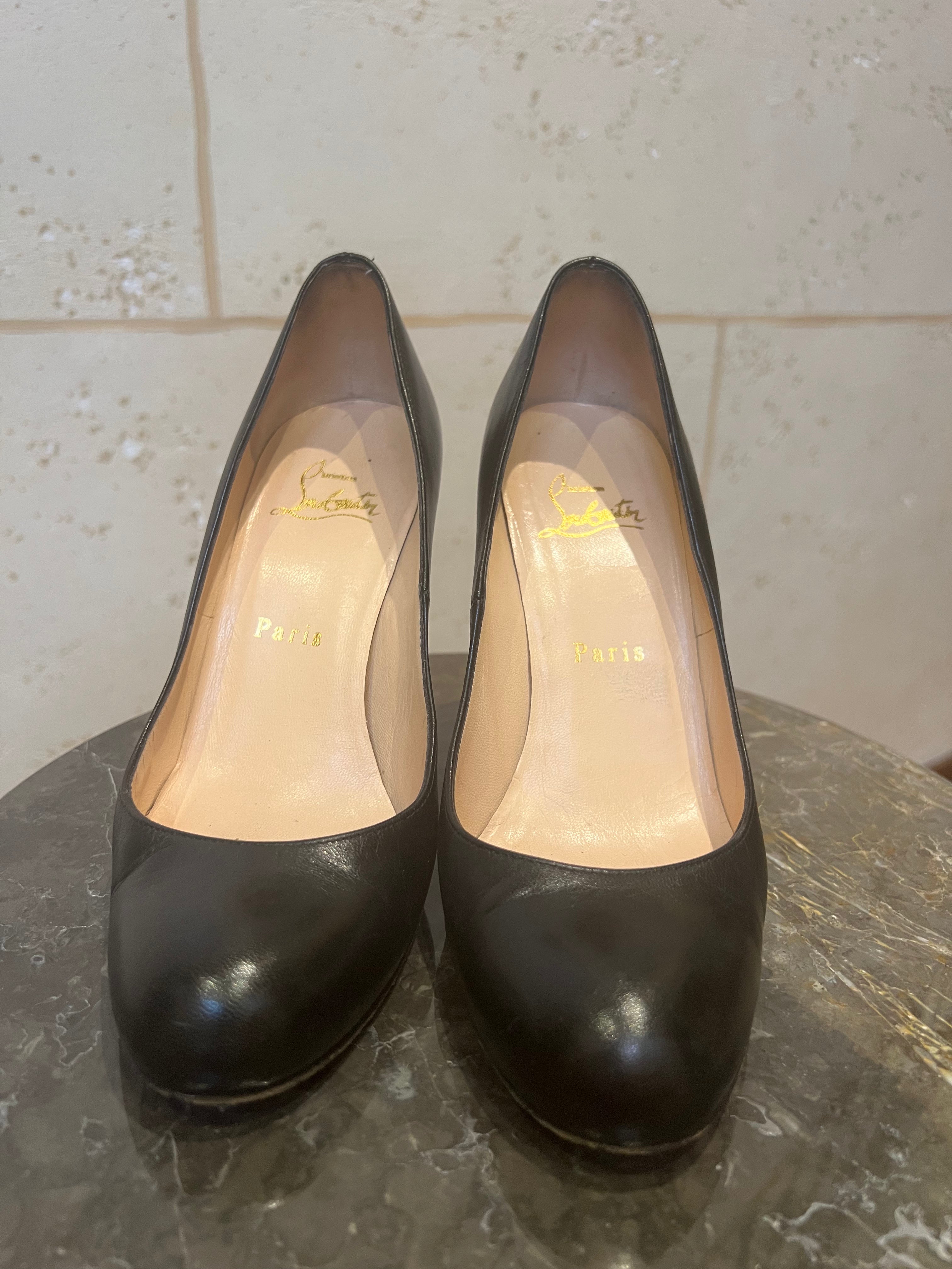 CHRISTIAN LOUBOUTIN Fifi Black Leather Pump