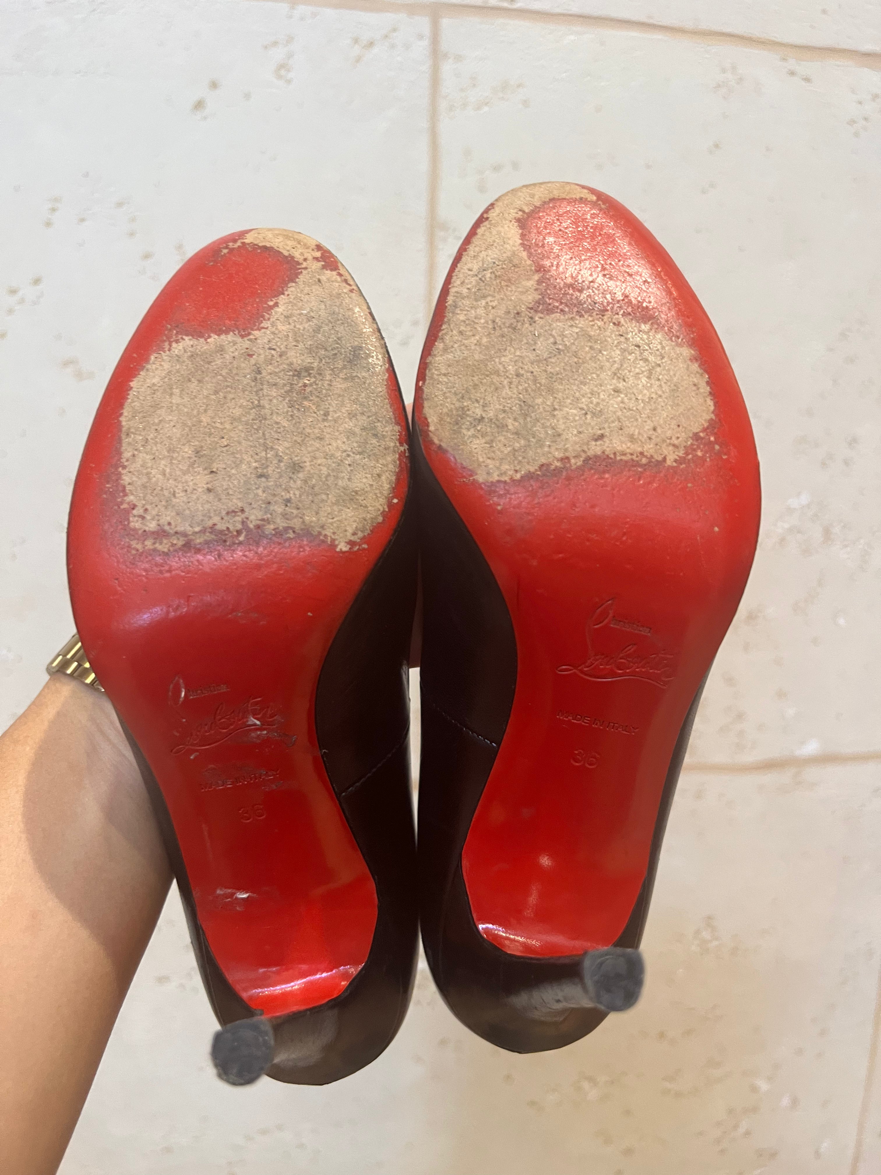 CHRISTIAN LOUBOUTIN Fifi Black Leather Pump