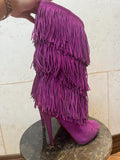 CHRISTIAN LOUBOUTIN Forever Tina Fringe Boots