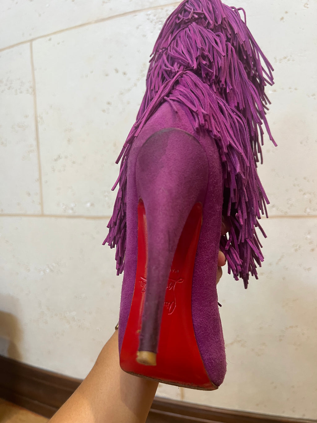 CHRISTIAN LOUBOUTIN Forever Tina Fringe Boots