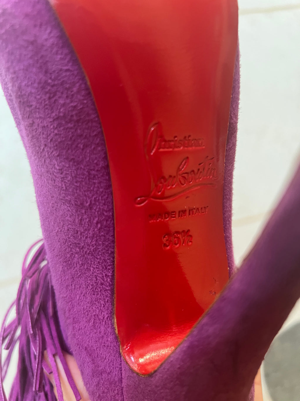CHRISTIAN LOUBOUTIN Forever Tina Fringe Boots