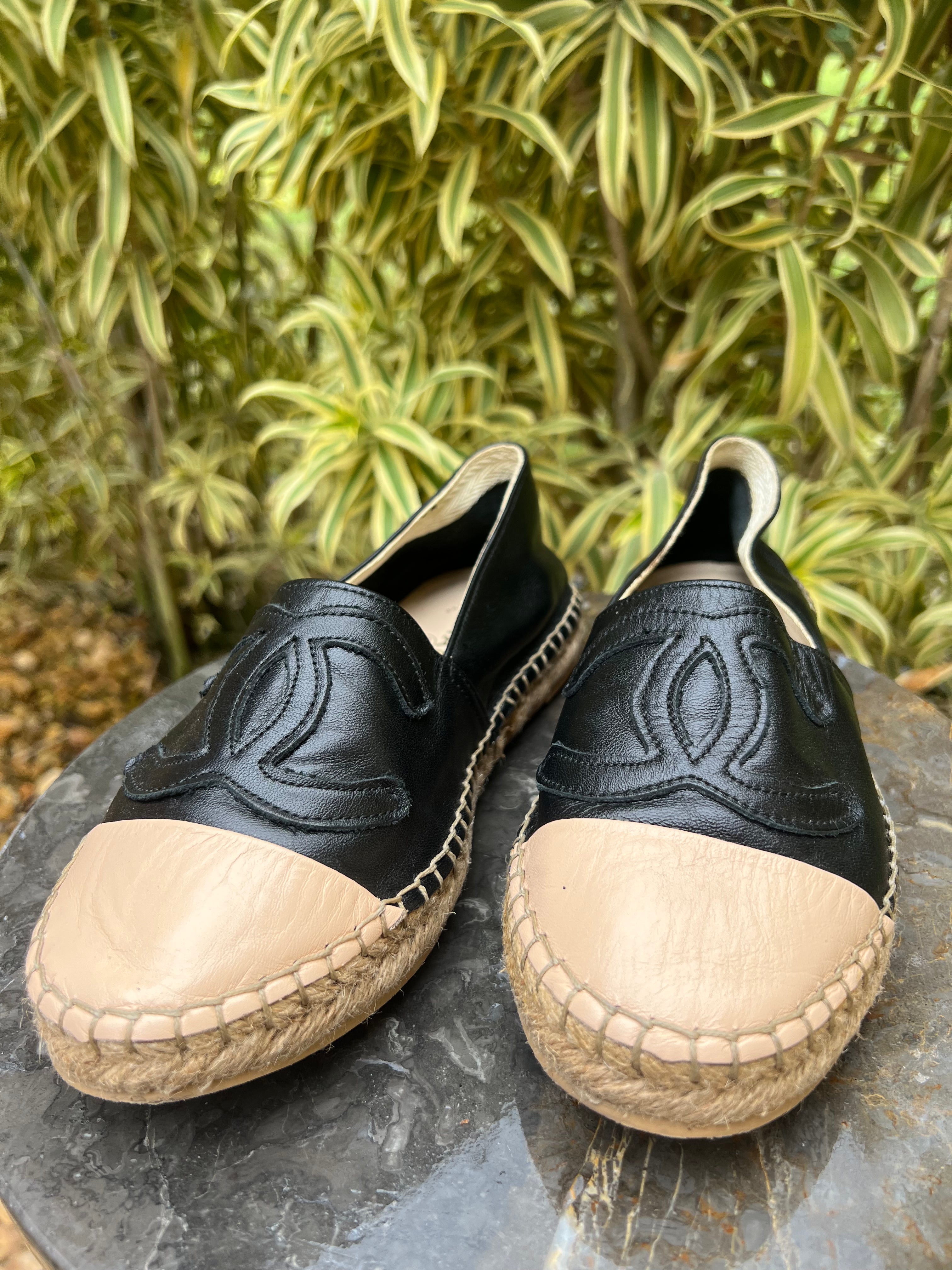 CHANEL Lambskin Espadrilles