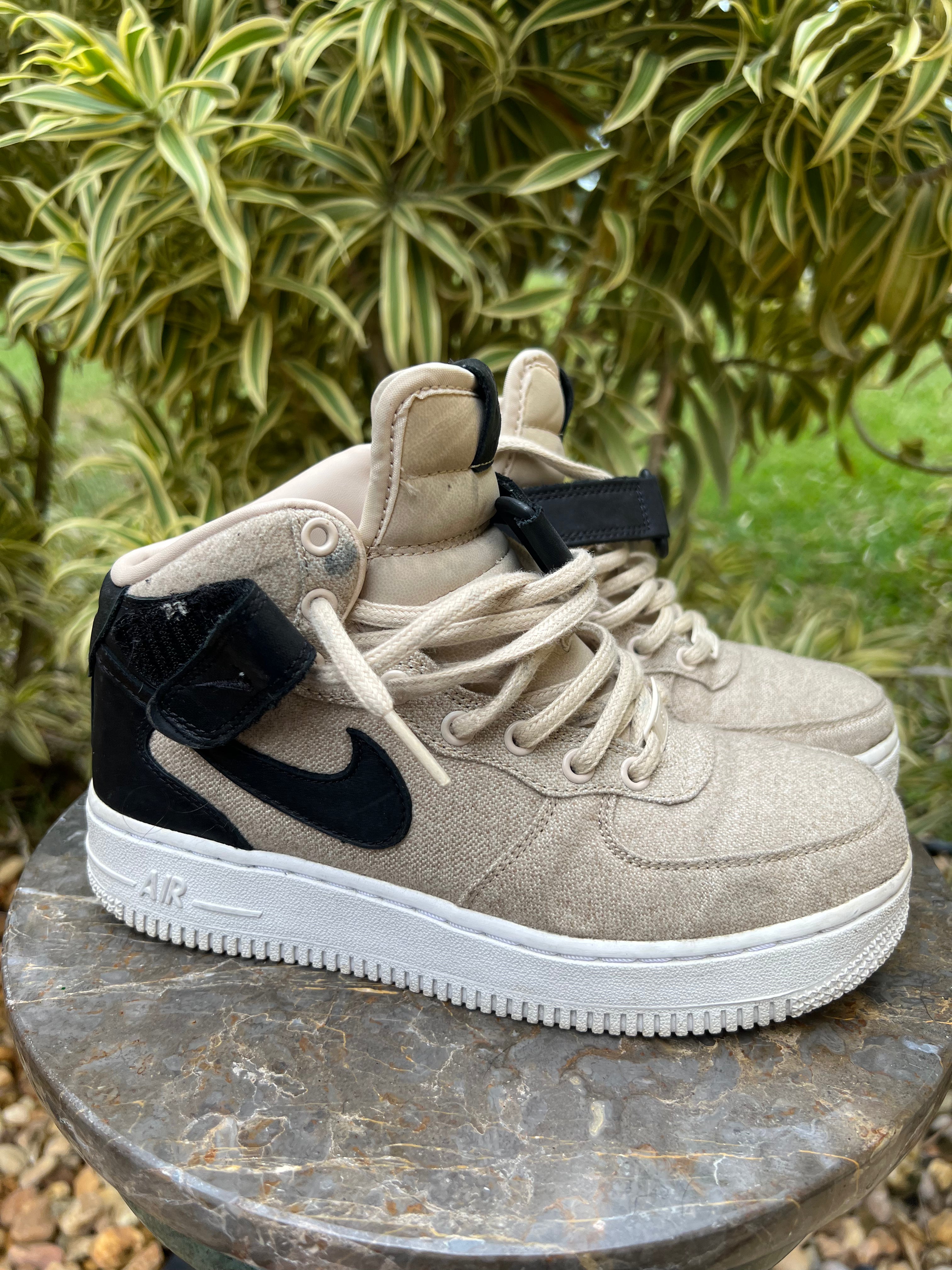 Nike Women's Air Force 1 '07 Mid Leather Premium / Wool "Oatmeal"