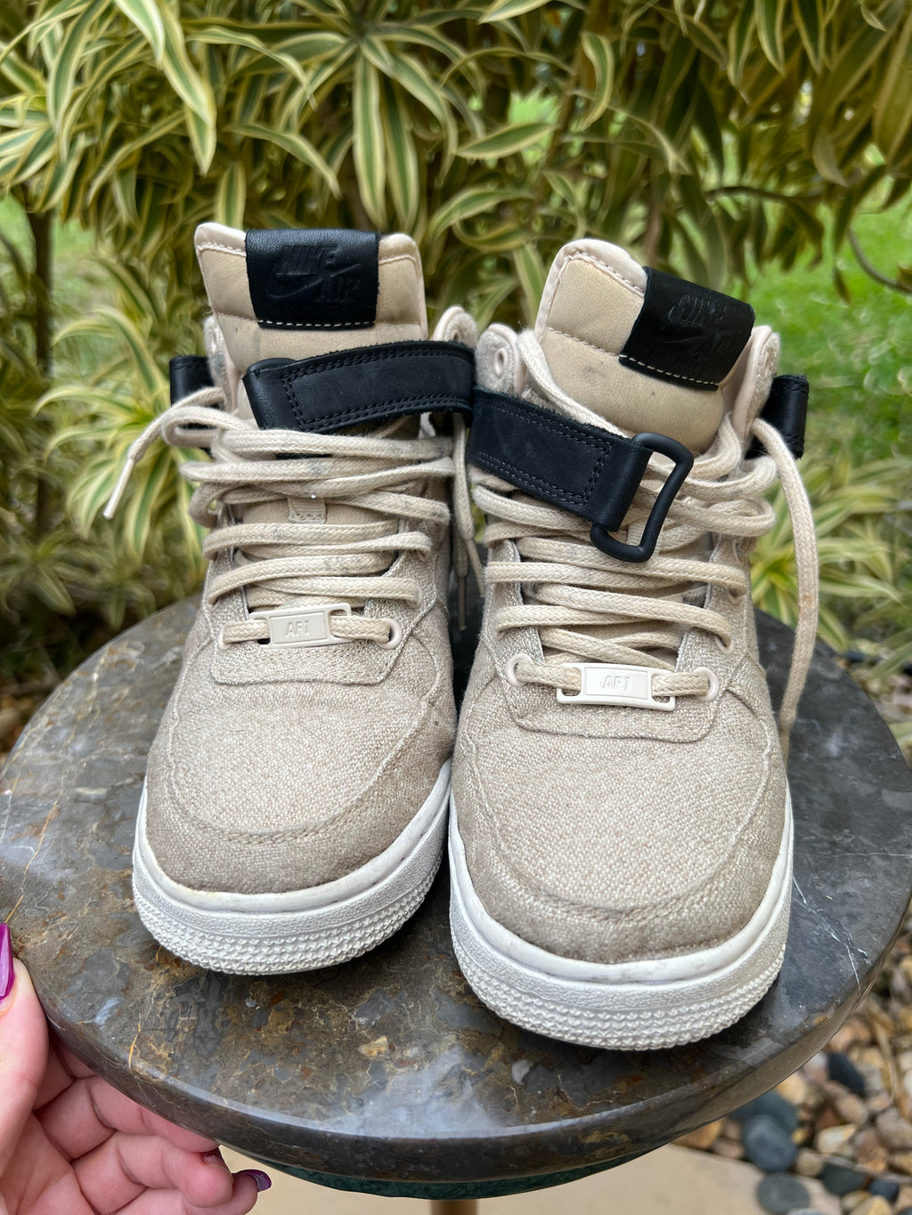Nike Women's Air Force 1 '07 Mid Leather Premium / Wool "Oatmeal"
