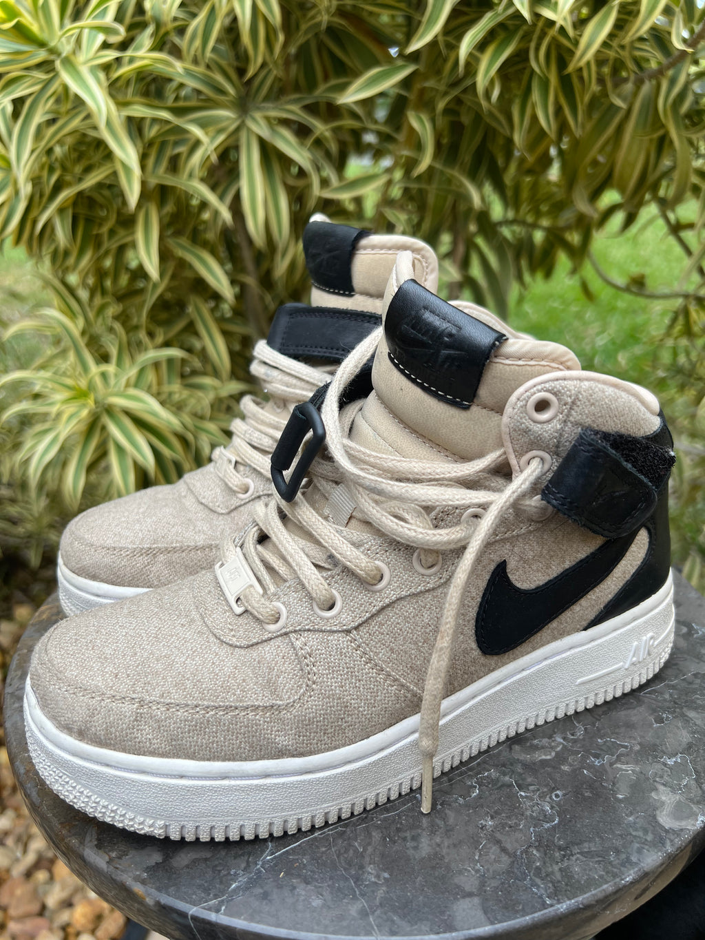 Nike Women's Air Force 1 '07 Mid Leather Premium / Wool "Oatmeal"