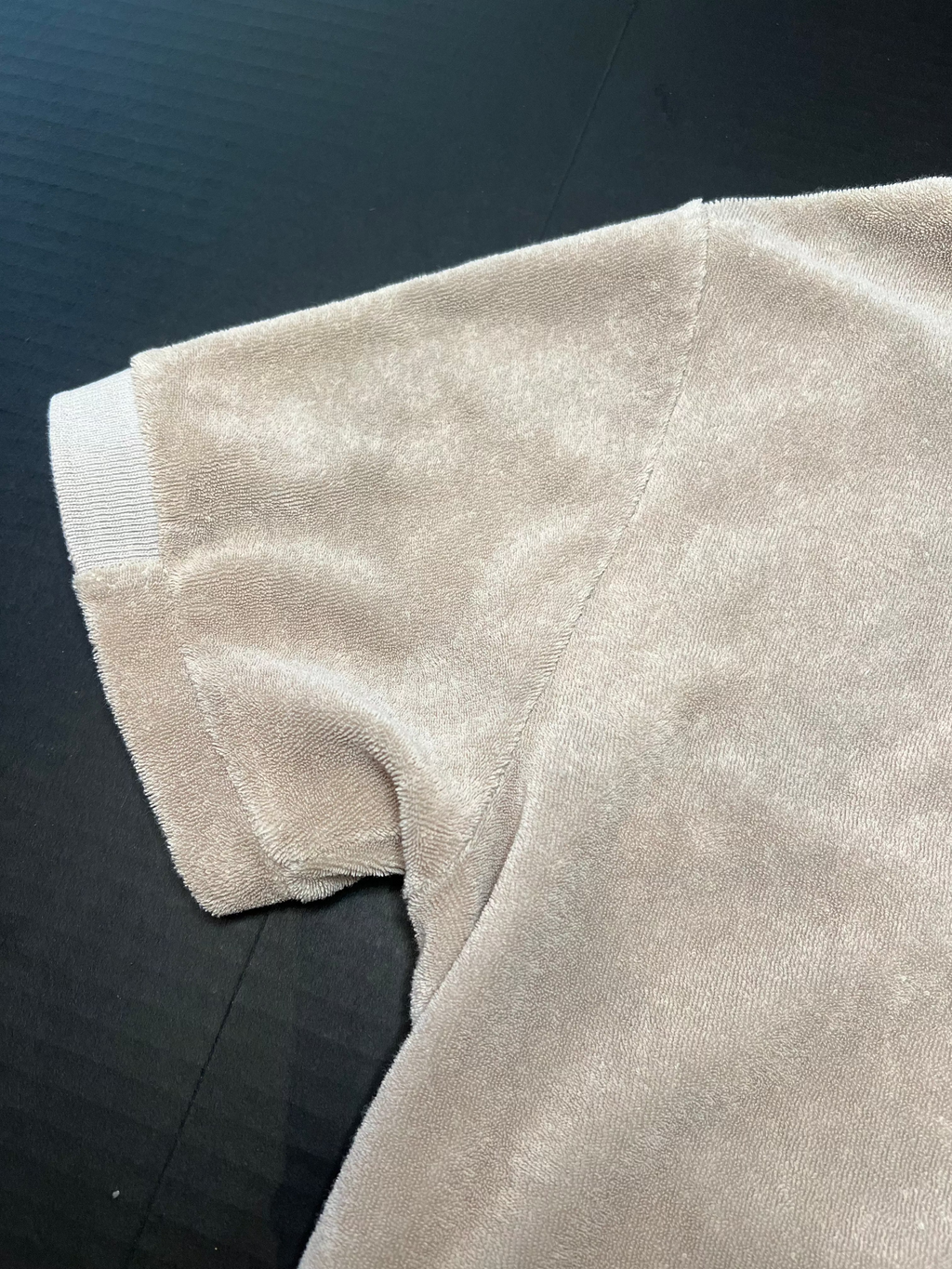 JUICY COUTURE Beige Terrycloth Collar Shirt