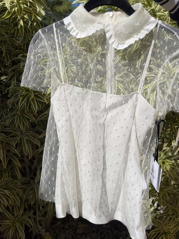 **NWT** RED VALENTINO collar shirt