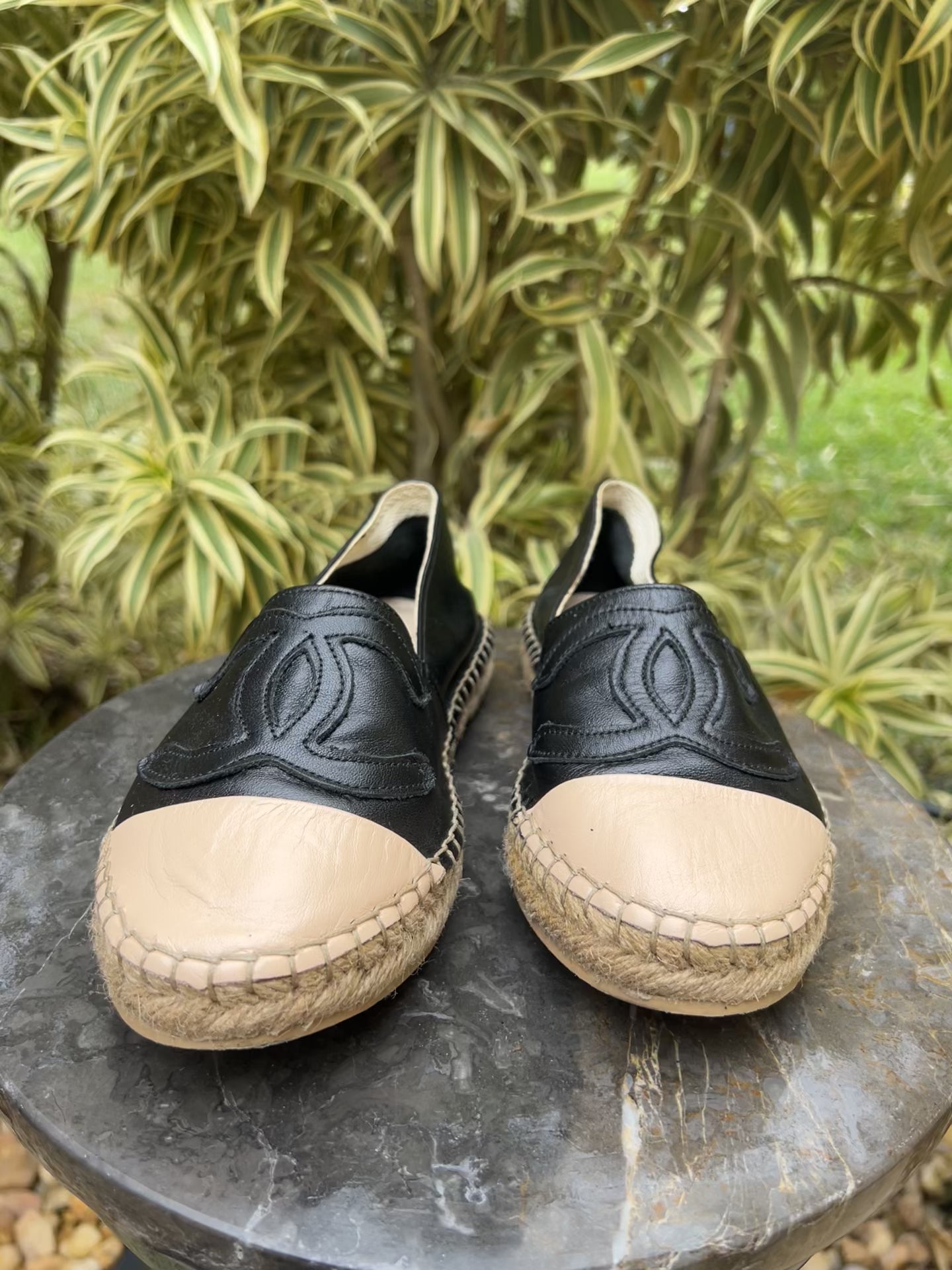CHANEL Lambskin Espadrilles