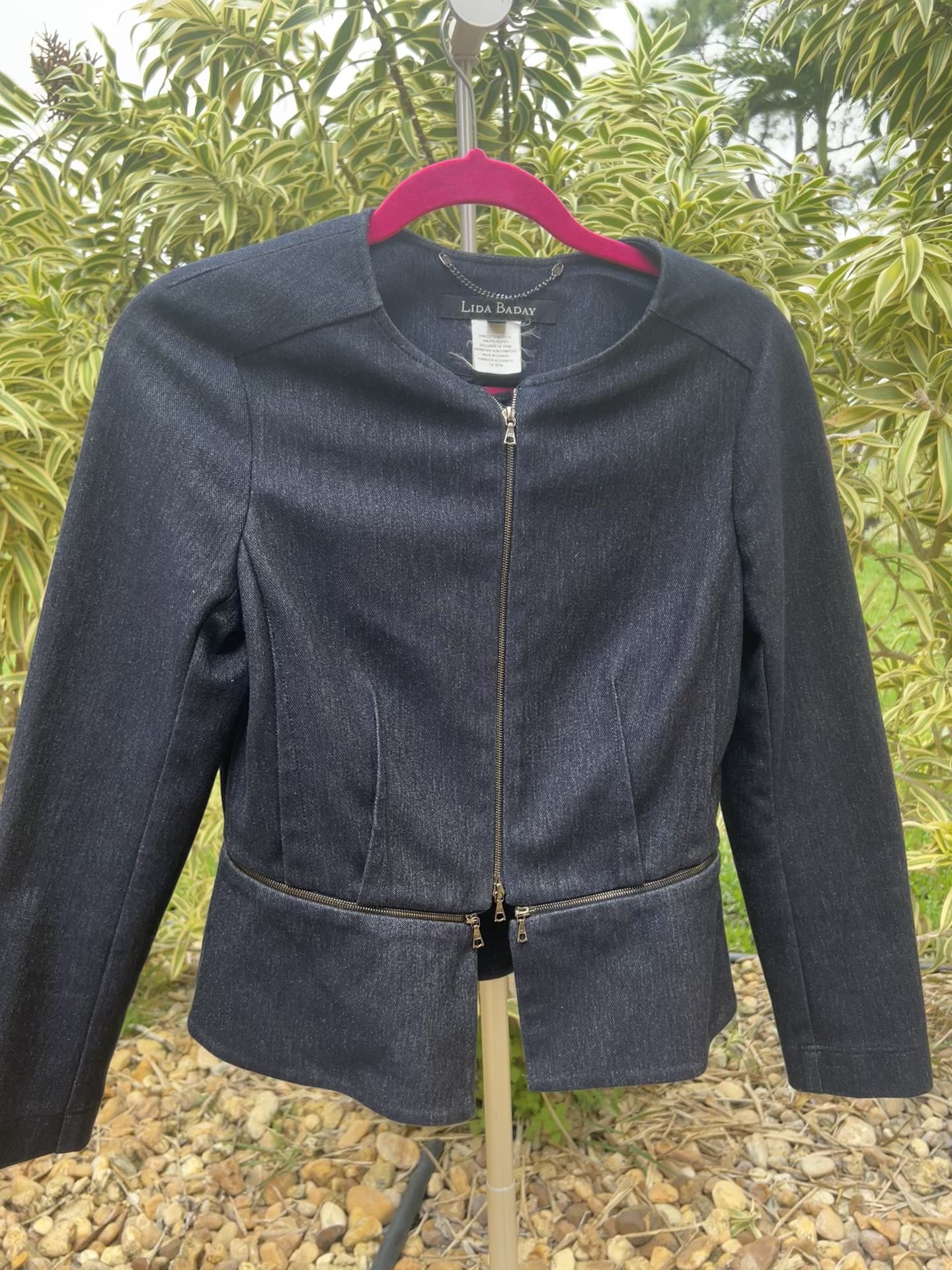LIDA BADAY Peplum Zipper Jacket