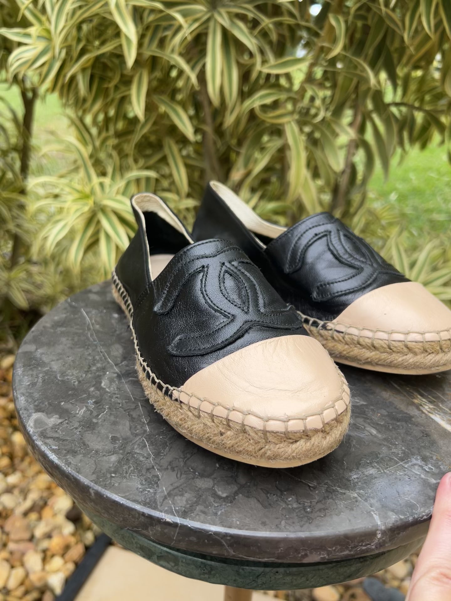 CHANEL Lambskin Espadrilles